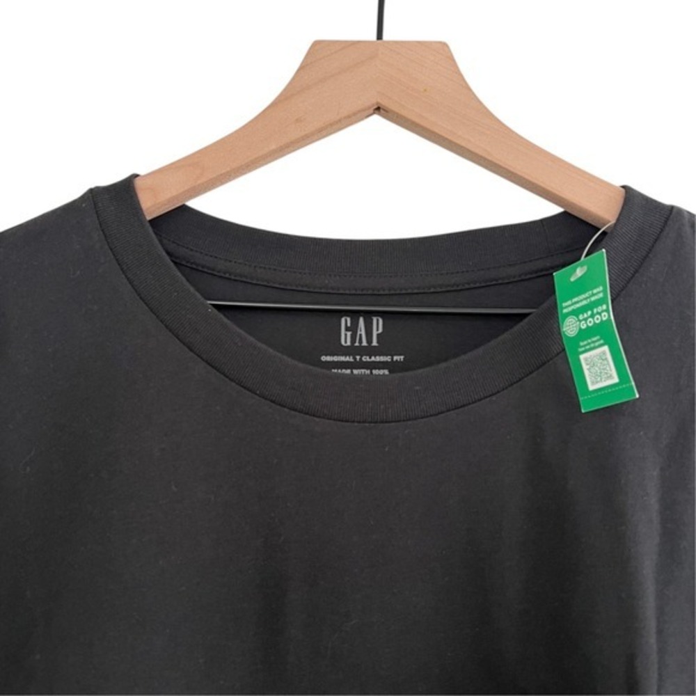 GAP Men's XXL Black Original Tee Classic Fit Organic Cotton NWT Minimalist
